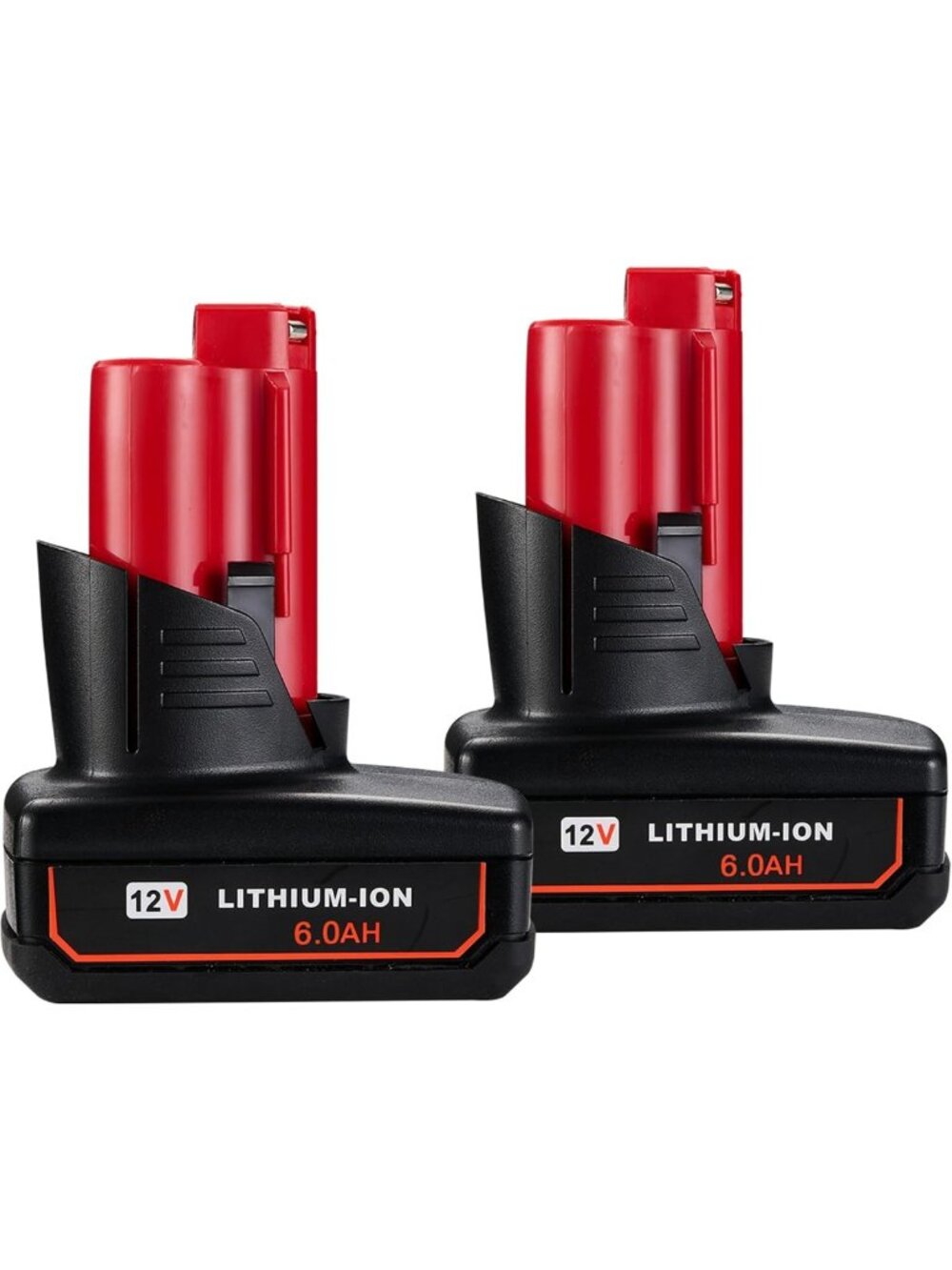 2-Pack 12V 6.0Ah Replacement Batteries for Power Tools, Compatible & Reliable